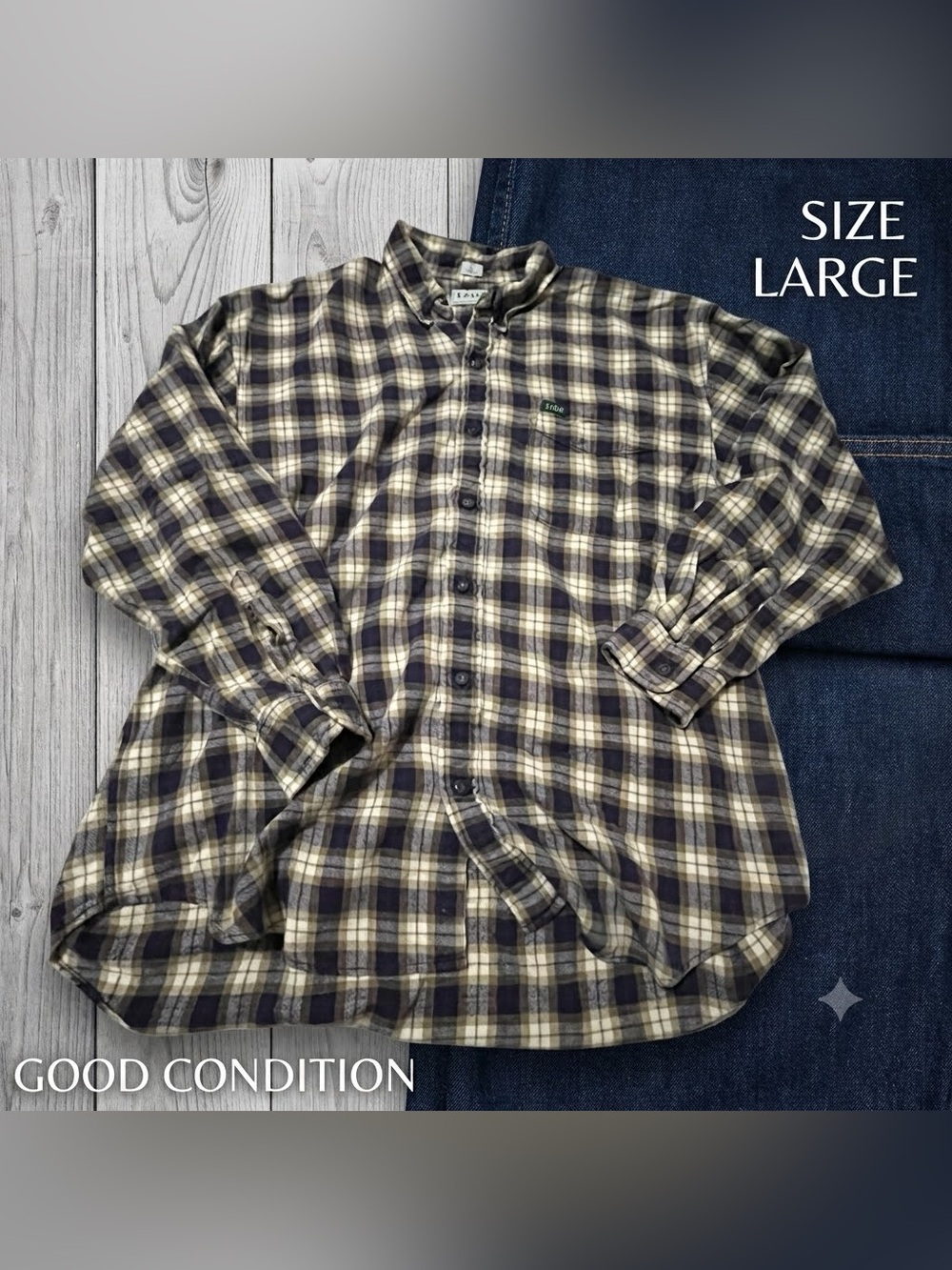 Izod Men's Plaid Button-Down Shirt in Purple & Cream